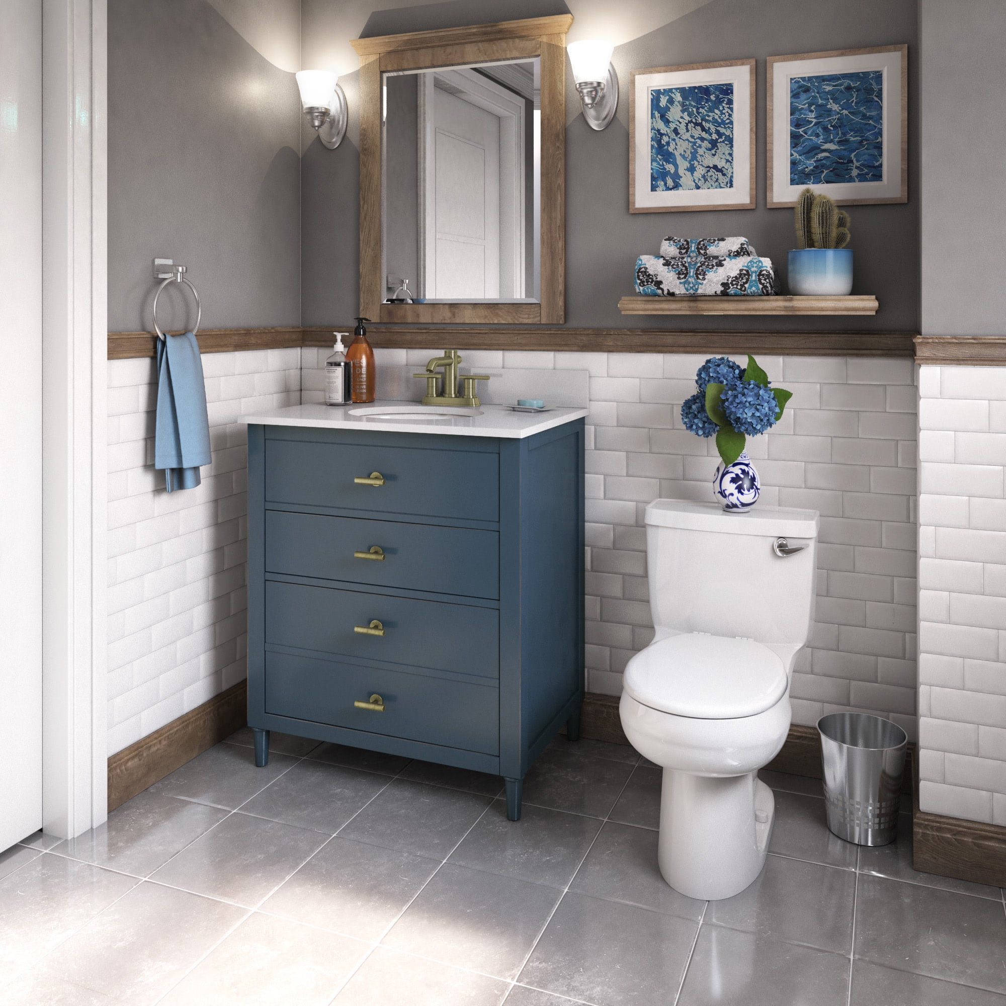 Twin Star Home 30" Single Bathroom Vanity , Franklin Blue
