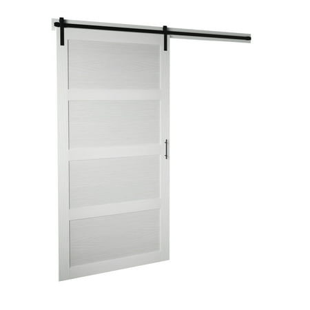 Twin Star Home 42" Wide Sliding Barn Door, Including Track and Installation Hardware Kit