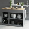 thumbnail image 1 of Twin Star Home 48" Kitchen Island, Antique Gray, 1 of 7