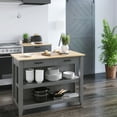thumbnail image 1 of Twin Star Home 48" Modern Farmhouse Kitchen Island, Antique Gray, 1 of 7