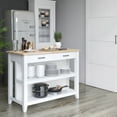 thumbnail image 1 of Twin Star Home 48" Modern Farmhouse Kitchen Island, White, 1 of 7