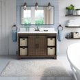 thumbnail image 1 of Twin Star Home 48" Sliding Barn Door Single Bathroom Vanity with 4 Woven Baskets, 1 of 8