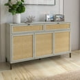 thumbnail image 1 of Twin Star Home 52" Sideboard with Drawers and Linen-style Accents, 1 of 8
