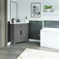 thumbnail image 1 of Twin Star Home Corner Bathroom Vanity, Antique Gray, 1 of 7