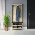 thumbnail image 1 of Twin Star Home Modern Farmhouse Hall Tree with Storage Bench in Autumn Driftwood, 1 of 7