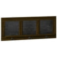 thumbnail image 1 of Twin Star Home Modern Farmhouse Hanging Entryway 3 Chalkboard Panels with Coat Hooks, Saw Cut Espresso, 1 of 7