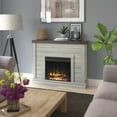 thumbnail image 1 of Twin Star Home Shiplap Wall Mantel Electric Fireplace, Fairfax Oak, 1 of 6