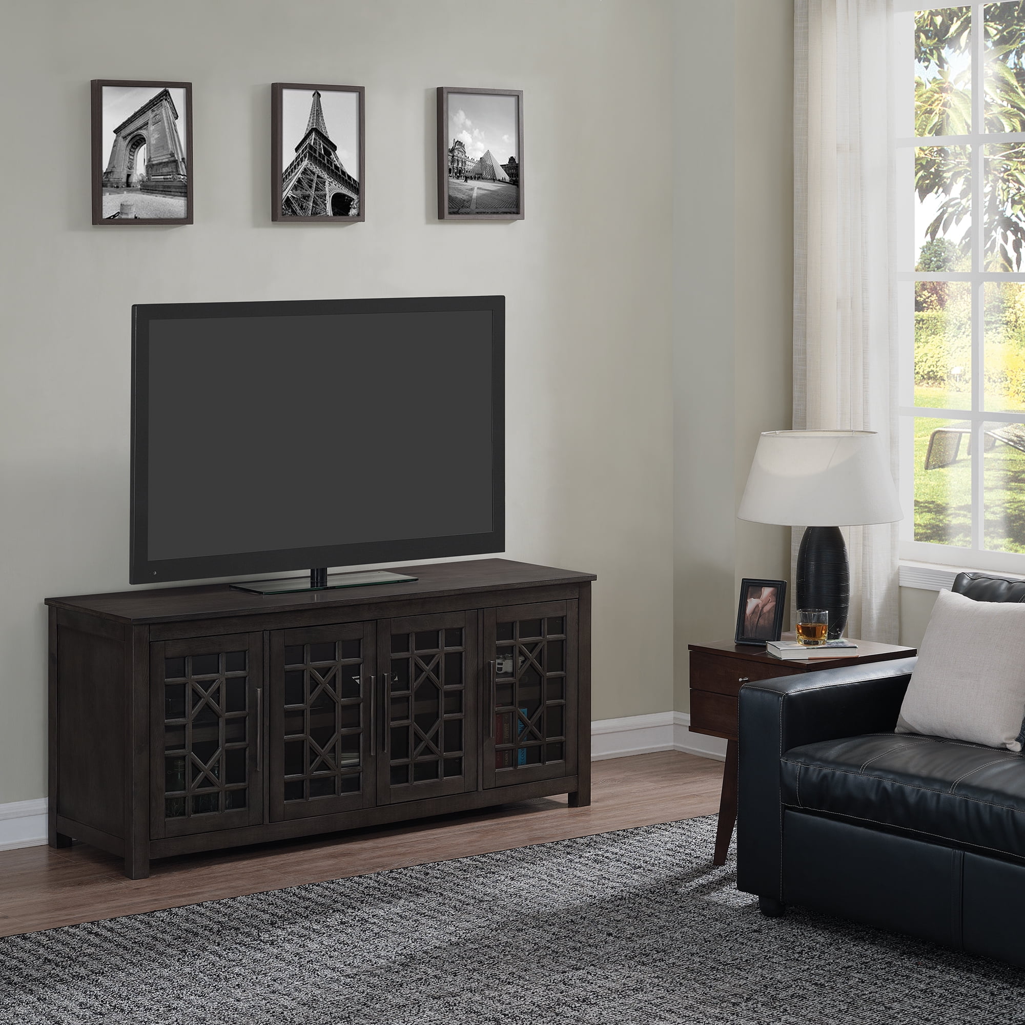 Twin Star Home TV Stand for TVs up to 70 Inches in Tifton Oak