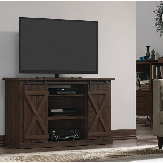 Twin Star Home Terryville Barn Door TV Stand for TVs up to 60", Espresso
