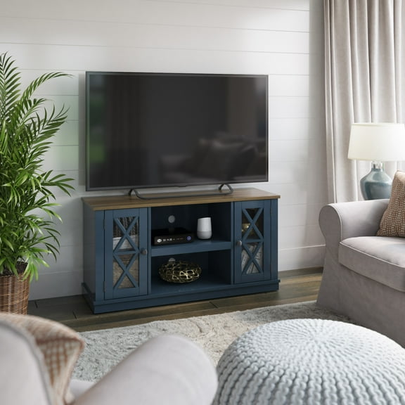 Twin Star Luxe Stanton Ridge TV Stand for TVs up to 55", Fontana Blue