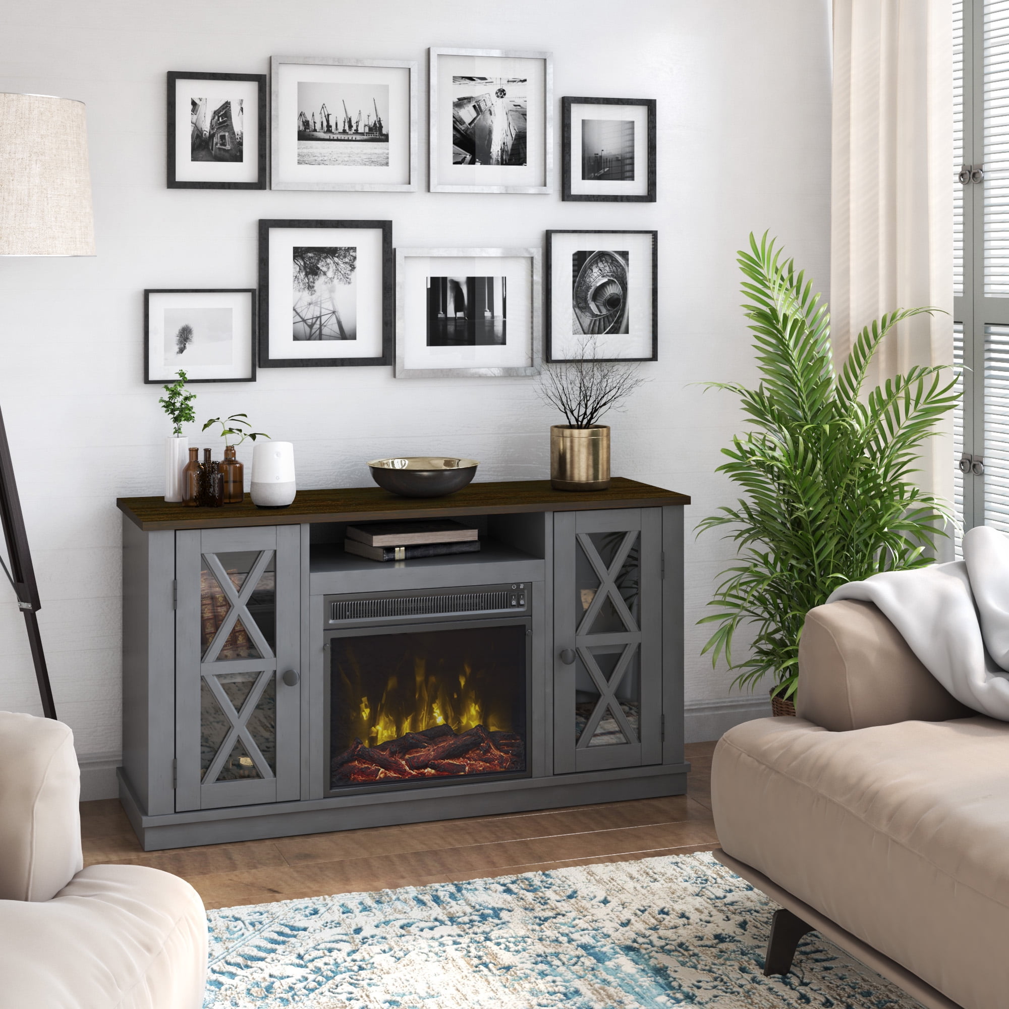 Twin Star Stanton Ridge Electric Fireplace TV Stand for TVs up to 55