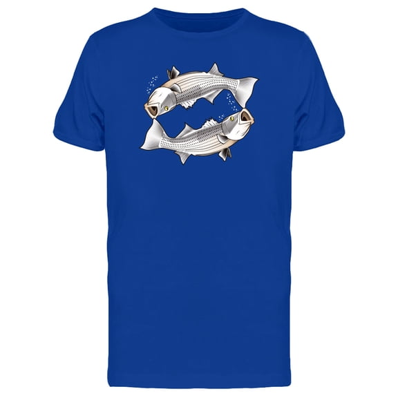 Twin Striped Bass T-Shirt Men -Image by Shutterstock, Male Medium