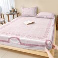 thumbnail image 1 of Twin Sze Fitted Sheet Set - Blush Pink Botanical 2 Piece Bedding Sets 16" Deep Pocket Fitted Sheet with 1 Pillowcase, Vintage Florals Geometric Minimalist Brushed Microfiber Hotel Luxury Bed Sheets, 1 of 9