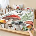 thumbnail image 1 of Twin Sze Fitted Sheet Set - Mushroom 2 Piece Bedding Sets 16" Deep Pocket Fitted Sheet with 1 Pillowcase, Butterfly Botanical Star Country Plant White Brushed Microfiber Hotel Luxury Bed Sheets, 1 of 9