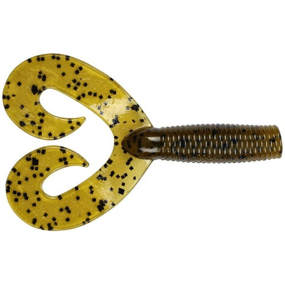 Dry Creek 211-DC104 Twin Tail Money Grubber Curltal Grub, 4", Green
