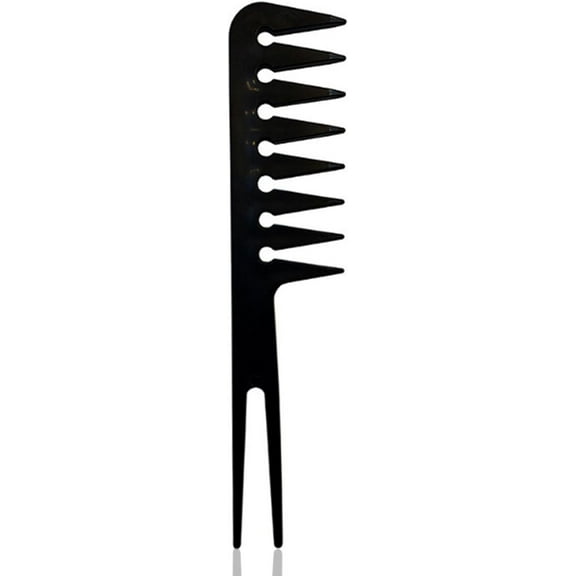 Twin Tailed Rake Comb, Wide Tooth Hair Styling Texture Comb for Men, Hair Detangling Shower Shampoo Barber Comb Hair Dressing Comb for Afro Wet Curly Thick Hairstyles Salon Home Use