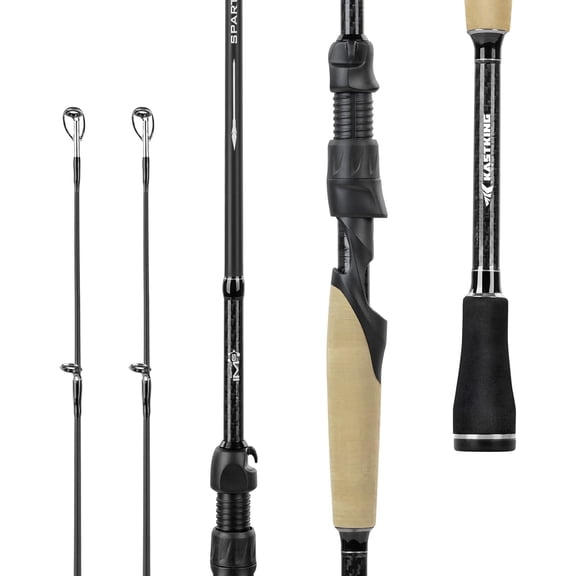 Twin-Tip Spinning Rod IM6 Graphite Blank Stainless Steel Frame Zirconium Oxide Guides 2-Piece with Extra Tip 7'0" MH Fast Action