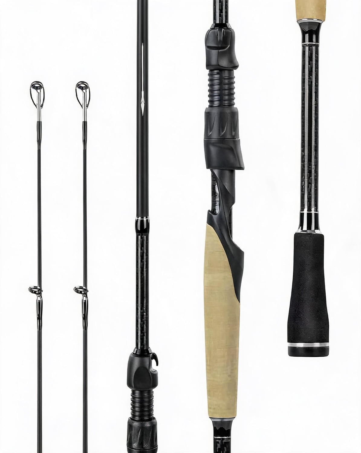fishing rod guides walmart Black 5Pcs Tip 6#~16#  9km-dwlife The eye hole can protect the fishing line from wear and tear in daily use Unique Bargains Unique Bargains 8mm