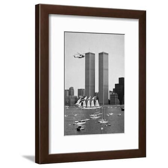 Twin Towers and Spanish Schooner, Framed Art Print Wall Art Sold by Art.Com