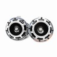 thumbnail image 1 of Twin Trumpet High/Low Tone 12V Horn Kit with Bracket, Red,Black,Silver, 1 of 11
