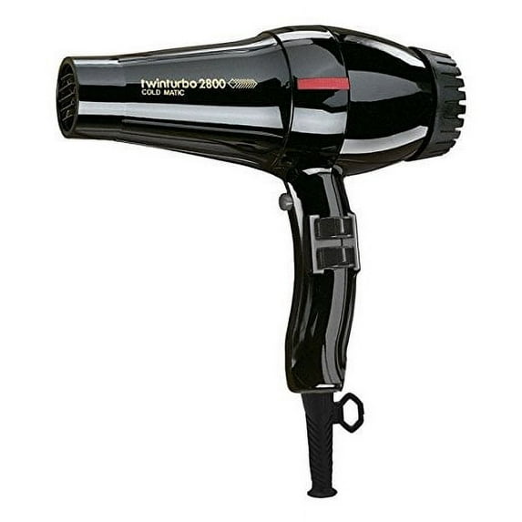 Twin Turbo Italian Professional Hair Dryer, 1760 Watts with Extra Quiet Operation, Temperature/Speeds and True Cold Shot Button, Features a Anti Overheating Device