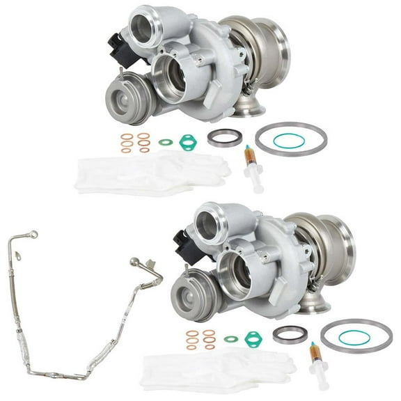 Twin Turbo Kit w/ Turbocharger Gaskets & Oil Lines For BMW X5 X6 xDrive50i 550i 650i 750i & 750Li - BuyAutoParts