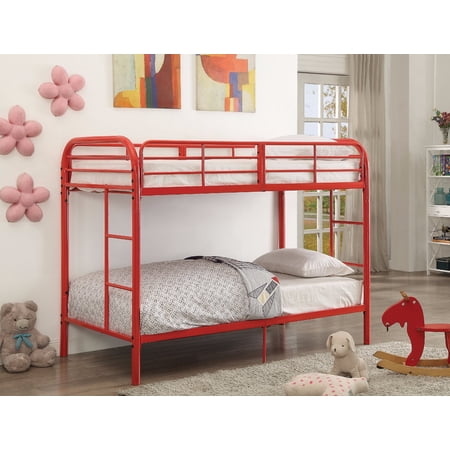 Twin/Twin Bunk Bed, Red