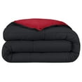 thumbnail image 1 of Twin/Twin Extra Long Comforter - Reversible Colors - Goose Down Alternative - Ultra-Soft - Premium 1800 Series - All Season Warmth - Bedding Comforter (Twin/Twin XL, Black/Red), 1 of 9