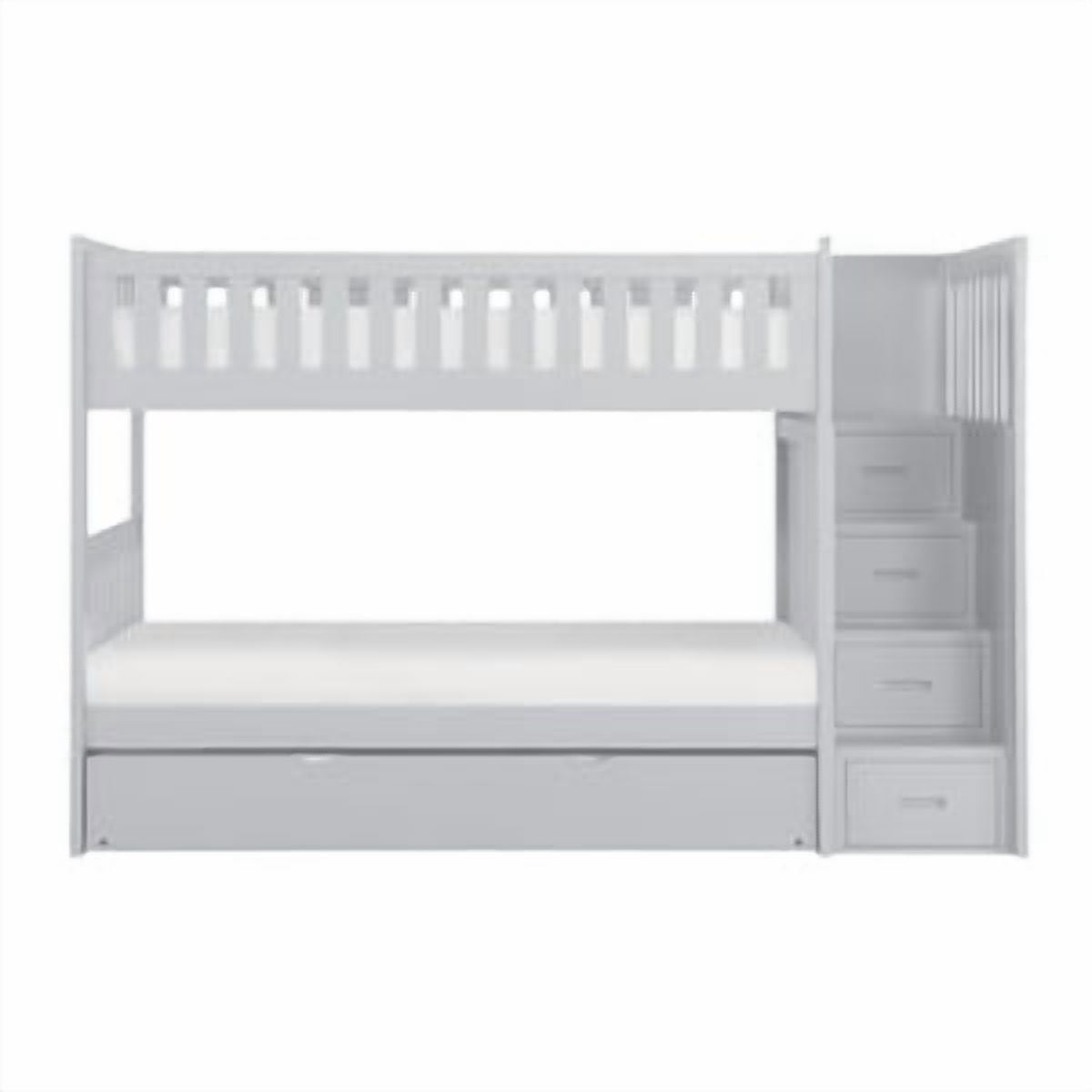 Twin/Twin Step Bunk Bed with Twin Trundle