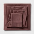 thumbnail image 1 of Twin/Twin XL 4pc 800 Thread Count Solid Sheet Set Mauve - Threshold, 1 of 1