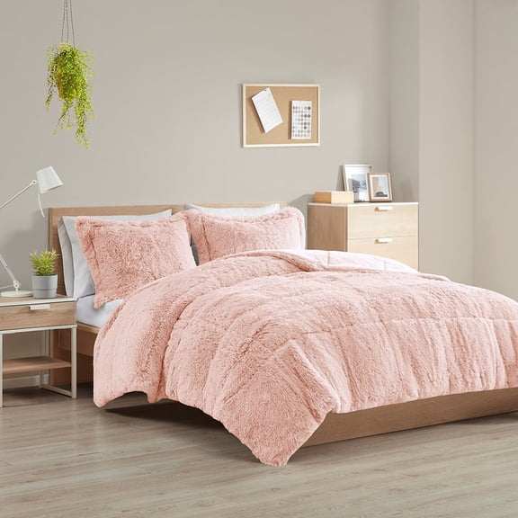 Twin/Twin XL Shaggy Long Fur Comforter Mini Set