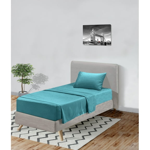 Twin/Twin XL Size Sheet Set, Luxury Bed Sheets, Extra Soft, Deep Pockets, Easy Fit, Breathable and Cooling Sheets, Wrinkle Free Teal