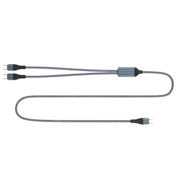 Twin USB C Fast Charge Cable PD100W Intelligent Power Distribution Data Cord