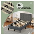 thumbnail image 1 of Twin Upholstered Bed Frame with Button Tufted Headboard, 1 of 9