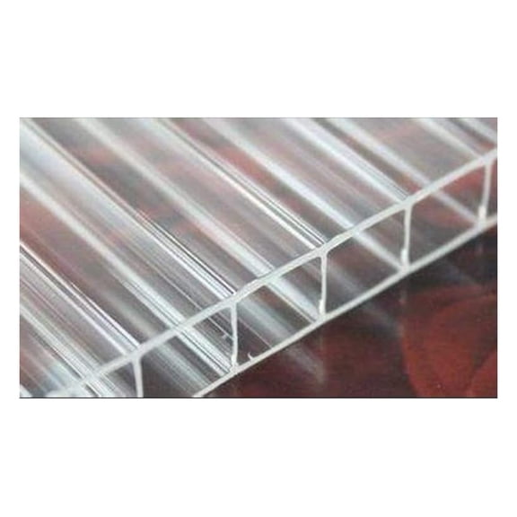 Twin Wall 8mm Polycarbonate Panel -Sheet - Cold-Flexible, Clear, Strong Shatterproof - All-Weather Outdoor Garden and Greenhouse Covering (2' (W) X 4' (L), Blue)