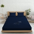 thumbnail image 1 of Twin Waterproof Mattress Protector Soft & Breathable Terry Cotton Fitted Style Navy Blue Fits up -15'' Deep Pocket, Skin-Friendly Machine Wash Mattress Protector, 1 of 6