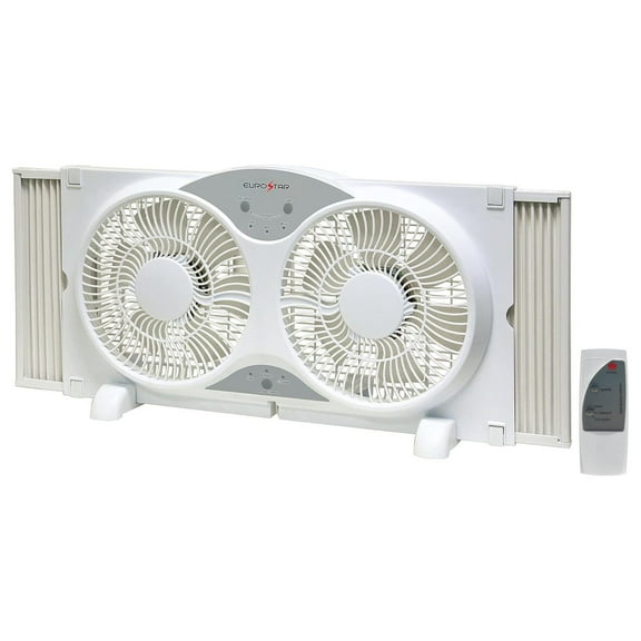 Twin Window Fan, White, 37" 37 INCH