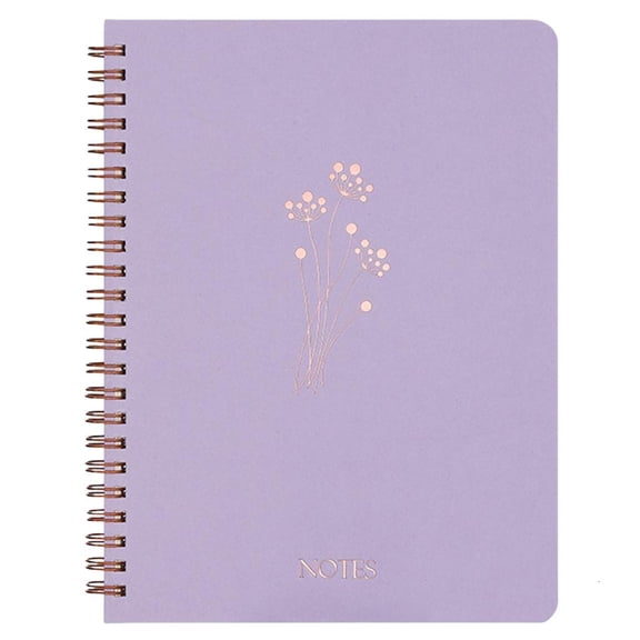 Twin-Wire Binding Notebook 160 Pages Wide Ruled Business Journal with Pocket