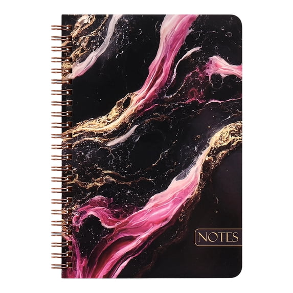 Twin-Wire Binding Notebook with 160 Pages 70gsm Wide Lined Paper College Ruled Journal for Writing Journaling 14.5x21cm