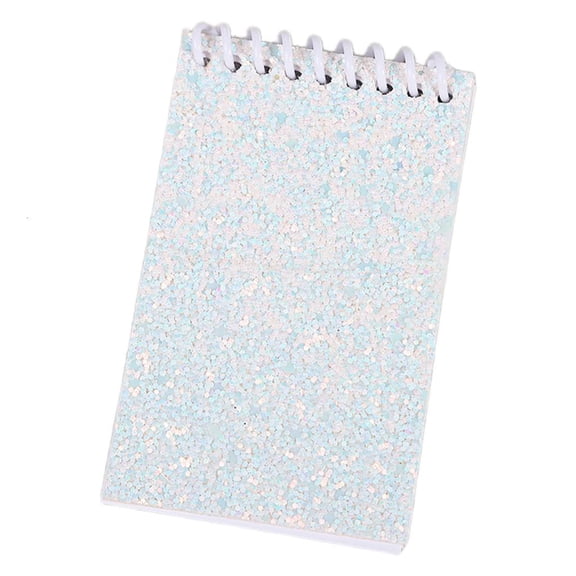 Twin-Wire Binding Notepads 20 Sheet Unlined Pocket Notepads Wirebound Sketchbook with Sequins Covers for Writing Drawing