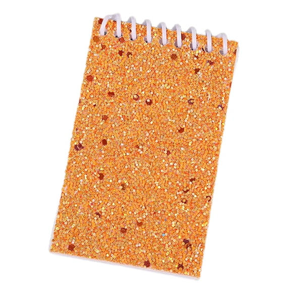 Twin-Wire Binding Notepads 20 Sheet Unlined Pocket Notepads Wirebound Sketchbook with Sequins Covers for Writing Drawing