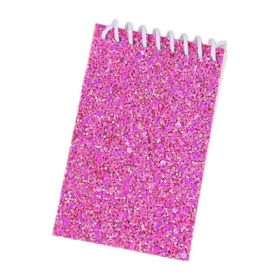 Twin-Wire Binding Notepads 20 Sheet Unlined with Sequins Covers for Writing