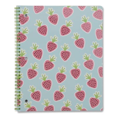 Designworks Ink TTWSA114ST Twin-wire Notebook, Randomly Assorted Banana And Strawberry Cover Designs, 1-subject, Wide/legal Rule, (80) 10.5 X 8.5 Sheets