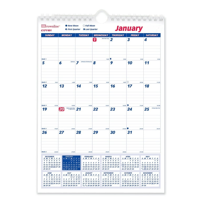 Twin-Wirebound Wall Calendar, One Month per Page, 8 x 11, White Sheets, 12-Month (Jan to Dec): 2024 Twin-Wirebound Wall Calendar, One Month per Page, 8 x 11, White Sheets, 12-Month (Jan to Dec): 2024