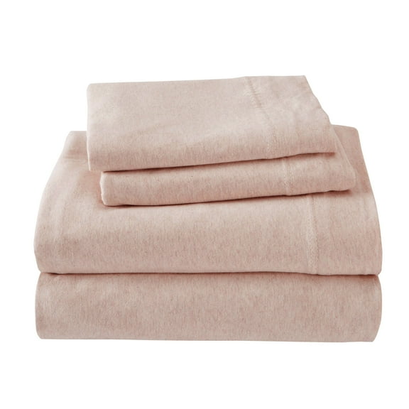 Twin-XL 3-Piece Sheet Set, Brooklyn Flat Cotton Blend Ultra Soft Jersey Knit Sheet Set By Royale Linens