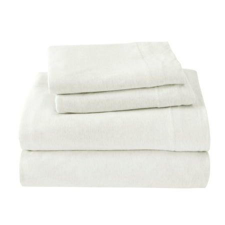 Twin-XL 3-Piece Sheet Set, Brooklyn Flat Cotton Blend Ultra Soft Jersey Knit Sheet Set By Royale Linens