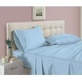 thumbnail image 1 of Twin XL 4-Piece Sheet Set,500 Thread Count 100% Egyptian Cotton, Breathable & Cooling Sheets, 23-30 Inch Deep Pocket, Twin-XL Size (Stripe, Light Blue), 1 of 5