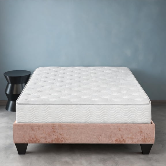 Twin XL 9-Inch Pocket Coil Mattress with Compact Bed-in-a-Box Delivery, Soft White Polyester