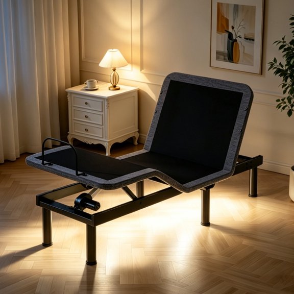 Twin XL Adjustable Bed Base with Massage, Head & Foot Lift, Zero Gravity, Anti-Snore, LED Light, USB Ports, Wireless Remote, 12" Adjustable Legs