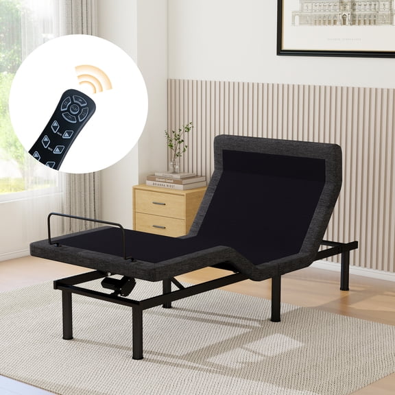 Twin XL Adjustable Bed Frame, Head and Foot Lift, Head-Pillow-Tilt, Adjustable Bed Base with Under-Bed LED, Zero Gravity, Wireless Remote & USB Ports